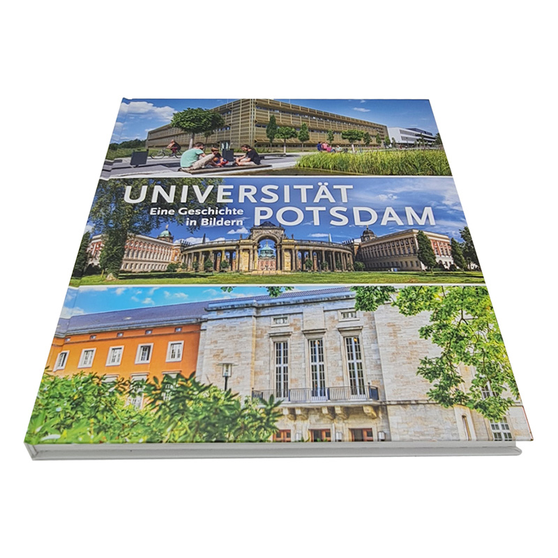 BIldband der Universität Potsdam, das bunte Cover zeigt die drei Standorte der Universität